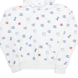 CHAMPION Mens White Hoodie S