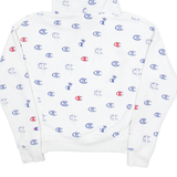 CHAMPION Mens White Hoodie S
