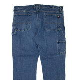 DICKIES Womens Jeans Blue Regular Straight W42 L32