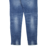 GUESS Distressed Ultra Low Womens Jeans Blue Regular Skinny Stone Wash W30 L28