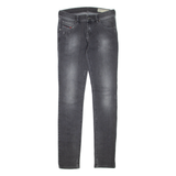 DIESEL Womens Jeans Grey Regular Skinny Stone Wash W26 L32