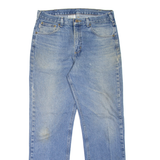 CARHARTT Workwear Mens Jeans Blue Regular Straight Stone Wash W34 L34