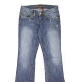 GUESS Premium Daredevil Womens Jeans Blue Regular Bootcut Stone Wash W29 L34