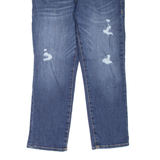 TRUE RELIGION Halle Mid Rise Crop Womens Jeans Blue Slim Tapered W30 L24