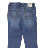 TRUE RELIGION Halle Mid Rise Crop Womens Jeans Blue Slim Tapered W30 L24