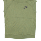 NIKE Sleeveless Mens Sweatshirt Green High Neck XS