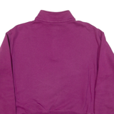 CHAMPION Womens Sweatshirt Pink 1/4 Zip S