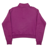 CHAMPION Womens Sweatshirt Pink 1/4 Zip S