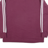 ADIDAS Womens Sweatshirt Maroon 1/4 Zip UK 8