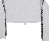 ADIDAS Cropped Womens Sweatshirt Grey 1/4 Zip UK 6