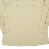 DICKIES Mens Worker Shirt Beige Long Sleeve XL