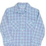CARHARTT Womens Shirt Blue Check 3/4 Sleeve S
