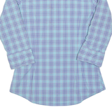 CARHARTT Womens Shirt Blue Check 3/4 Sleeve S