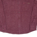 DICKIES Mens Flannel Shirt Maroon Long Sleeve 2XL