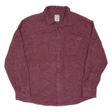 DICKIES Mens Flannel Shirt Maroon Long Sleeve 2XL