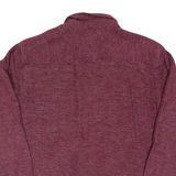DICKIES Mens Flannel Shirt Maroon Long Sleeve 2XL