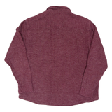 DICKIES Mens Flannel Shirt Maroon Long Sleeve 2XL