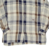 ZIZA SPORT Mens Flannel Shirt Beige Check Long Sleeve M