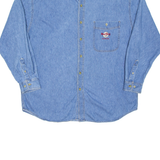HARD ROCK CAFE Cleveland Mens Denim Shirt Blue Long Sleeve XL