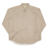 NATURAL ISSUE Mens Shirt Beige Spotted Long Sleeve XL