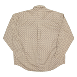 NATURAL ISSUE Mens Shirt Beige Spotted Long Sleeve XL
