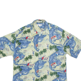 PIERRE CARDIN Mens Shirt Blue Crazy Pattern L