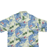 PIERRE CARDIN Mens Shirt Blue Crazy Pattern L