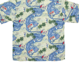 PIERRE CARDIN Mens Shirt Blue Crazy Pattern L