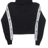 CHAMPION Cropped Womens Black Hoodie S