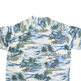 PINEAPPLE CONNECTION Palm Tree Print Mens Hawaiian Shirt Blue Floral XL