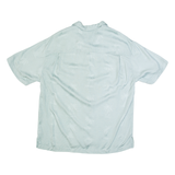 CARIBBEAN JOE Palm Tree Print Mens Hawaiian Shirt Blue Floral M