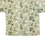 CANYON CREEK Mens Hawaiian Shirt Green Floral XL