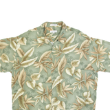 PIERRE CARDIN Mens Hawaiian Shirt Green Floral 2XL