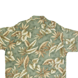PIERRE CARDIN Mens Hawaiian Shirt Green Floral 2XL