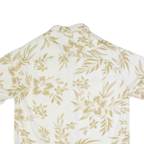 CARIBBEAN JOE Mens Hawaiian Shirt White 90s Floral L