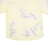 IVY CREW Mens Hawaiian Shirt Yellow Floral M