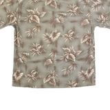 BATIK BAY Mens Hawaiian Shirt Grey Floral L