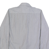 DKNY Slim Fit Mens Shirt Black Striped Long Sleeve M