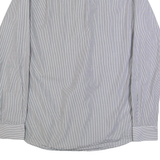 DKNY Slim Fit Mens Shirt Black Striped Long Sleeve M