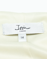 ISSA Lined Womens Day Dress Beige Floral Sleeveless Midi L