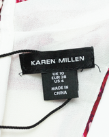 KAREN MILLEN Womens Day Dress Pink Viscose Floral Sleeveless Midi M