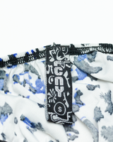 FCNY Womens Day Dress Blue Crazy Pattern Sleeveless Midi S