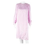 Womens Day Dress Purple Floral Long Sleeve Knee Length L