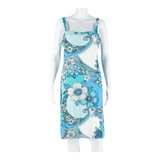 YESSICA Womens Mini Dress Blue Floral Sleeveless Short S