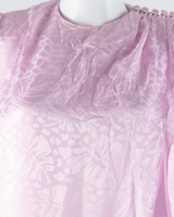 Womens Day Dress Purple Floral Long Sleeve Knee Length L