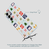 Powder Blue Noel Stamps Samsung Galaxy S25+(Plus) Case
