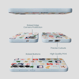 Powder Blue Noel Stamps Samsung Galaxy S25+(Plus) Case
