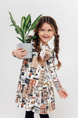 Organic cotton girl's dress - New York