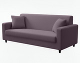 Anyseat 3-Seater Sofa Cover – Plain Purple Style Slipcover for Living Room Chair Protection