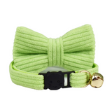 Anypet Large Neon Green Bow Cat Collar with Safety Buckle, Bell & Durable Adjustable Strap – Stylish Comfortable Pet Accessory for Cats
